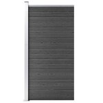 Vidaxl panneau de clture wpc 95x186 cm noir