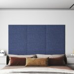 Vidaxl panneaux muraux 12 pcs bleu 60x30 cm tissu 2, 16 m