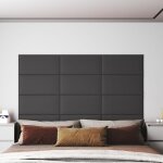 Vidaxl panneaux muraux 12 pcs gris 60x30 cm similicuir 2, 16 m