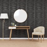 Vidaxl panneaux muraux 24 pcs noir 50x50 cm xps 6 m pierre