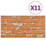 Vidaxl panneaux muraux 3d design de brique marron clair 11 pcs eps Vidaxl panneaux muraux 3d design de brique marron clair 11 pcs eps