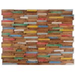 Vidaxl panneaux de revtement mural 10 pcs 1, 03 m bois de teck solide