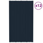 Vidaxl panneaux de toiture 12 pcs acier galvanis� anthracite 80x45 cm