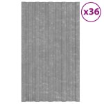 Vidaxl panneaux de toiture 36 pcs acier galvanis argent 80x45 cm
