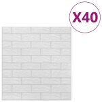 Vidaxl papier peint 3d autoadhésif briques 40 pcs blanc Vidaxl papier peint 3d autoadhésif briques 40 pcs blanc