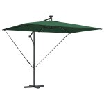 Vidaxl parasol banane a m�t d�port� vert 294 x 200 x 254 cm