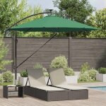 Vidaxl parasol banane a m�t d�port� vert 294 x 294 x 248 cm