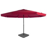 Vidaxl parasol de jardin avec base portable rouge