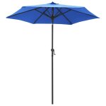 Vidaxl parasol bleu 200x211 cm aluminium