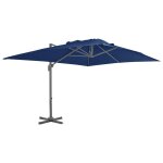 Vidaxl parasol dport avec mt en aluminium 4x3 cm bleu azur