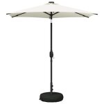Vidaxl parasol de jardin avec lampes led 230 x 230 cm polyester cr�me