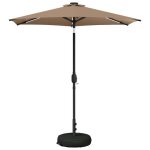 Vidaxl parasol de jardin avec lampes led 230 x 230 cm polyester taupe