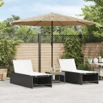 Vidaxl parasol de jardin avec m�t en acier marron 324x324x247 cm