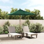 Vidaxl parasol de jardin avec mt en bois vert 198x198x231 cm