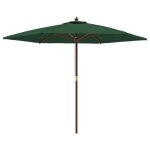 Vidaxl parasol de jardin avec mt en bois vert 299x240 cm