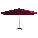 Vidaxl parasol d'extérieur avec mât en aluminium 500 cm rouge bordeaux Vidaxl parasol d'extérieur avec mât en aluminium 500 cm rouge bordeaux
