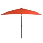 Vidaxl parasol avec mt en mtal 300 x 200 cm terre cuite