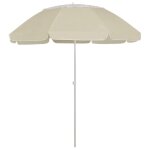 Vidaxl parasol de plage jaune sable 300 cm