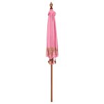 Vidaxl parasol autre rose x 260 cm coton et bois massif