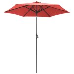 Vidaxl parasol terre cuite 200x211 cm aluminium