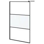 Vidaxl paroi de douche 115x195 cm verre esg dépoli noir Vidaxl paroi de douche 115x195 cm verre esg dépoli noir