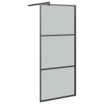 Vidaxl paroi de douche 80x195 cm verre esg fonc noir