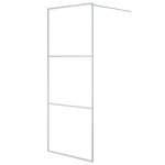 Vidaxl paroi de douche argent 80x195 cm verre esg transparent