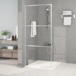 Vidaxl paroi de douche argent 90x195 cm verre esg transparent
