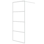 Vidaxl paroi de douche blanc 80x195 cm verre esg transparent