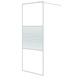Vidaxl paroi de douche blanc 80x195 cm verre esg transparent