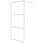 Vidaxl paroi de douche blanc 90x195 cm verre esg transparent