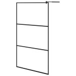 Vidaxl paroi de douche à l'italienne à verre esg noir 115x195 cm Vidaxl paroi de douche à l'italienne à verre esg noir 115x195 cm