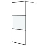 Vidaxl paroi de douche noir 90x195 cm verre esg demi - dépoli Vidaxl paroi de douche noir 90x195 cm verre esg demi - dépoli