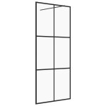 Vidaxl paroi de douche avec verre esg transparent 100x195 cm noir