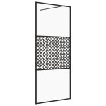 Vidaxl paroi de douche avec verre esg transparent 100x195 cm noir