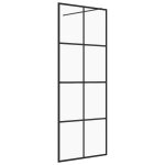 Vidaxl paroi de douche avec verre esg transparent 80x195 cm noir