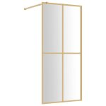 Vidaxl paroi de douche avec verre esg transparent doré 80x195 cm Vidaxl paroi de douche avec verre esg transparent doré 80x195 cm