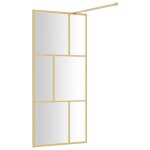 Vidaxl paroi de douche avec verre esg transparent dor 90x195 cm