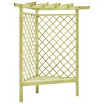 Vidaxl pergola d'angle avec si�ge 130x130x197 cm pin impr�gn�