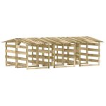 Vidaxl pergolas avec toits 6 pcs 100x90x100 cm bois de pin imprgn