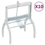 Vidaxl piges a taupes 10 pcs argent acier galvanis