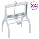 Vidaxl piges a taupes 4 pcs argent acier galvanis