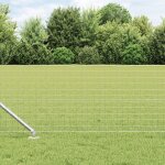 Vidaxl pieux de clture avec pointe 13 pcs Ø32 mm 100 cm acier galvanis