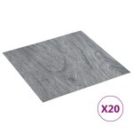 Vidaxl planches de plancher autoadhsives 20 pcs pvc 1, 86ma gris clair
