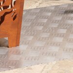 Vidaxl plaques en aluminium antid�rapantes � motif diamant - 4 pcs 90x40 cm