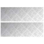 Vidaxl plaques en aluminium en damier 2 pcs antidérapants 60x20 cm Vidaxl plaques en aluminium en damier 2 pcs antidérapants 60x20 cm