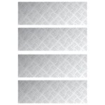 Vidaxl plaques de v�rin en aluminium 4 pcs antid�rapantes 75x25 cm