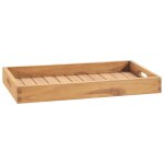 Vidaxl plateau de service 60x35 cm bois de teck massif