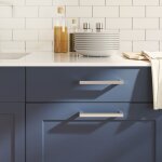 Vidaxl poignes d'armoire 20 pcs argent 160 mm acier inoxydable