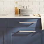 Vidaxl poign�es d'armoire 20 pcs argent� 224 mm acier inoxydable